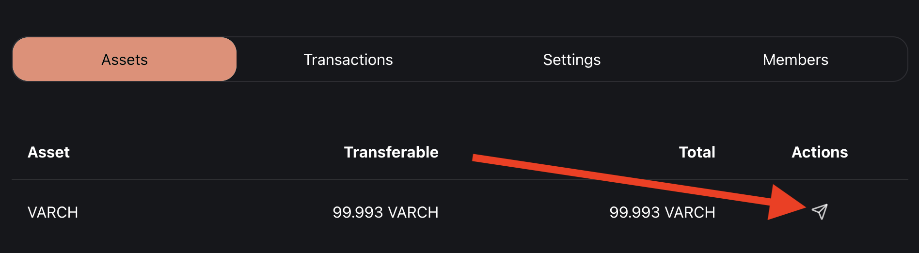 Transfer button